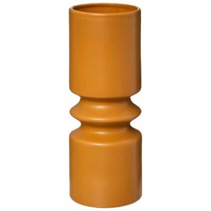 Vaza model geometric 11x30.5 cm - Portocaliu