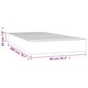 Saltea de pat cu arcuri vidaXL, crem, 90x200x20 cm, rezistenta la pete, fermitate medie, piele ecologica, 14.32 Kg
