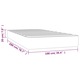 Saltea de pat cu arcuri vidaXL, negru, 100x200x20 cm, rezistenta la pete, fermitate medie, piele ecologica, 15.32 Kg