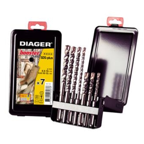 Trusa de burghie Diager SDS-plus, 6-12, 7 piese