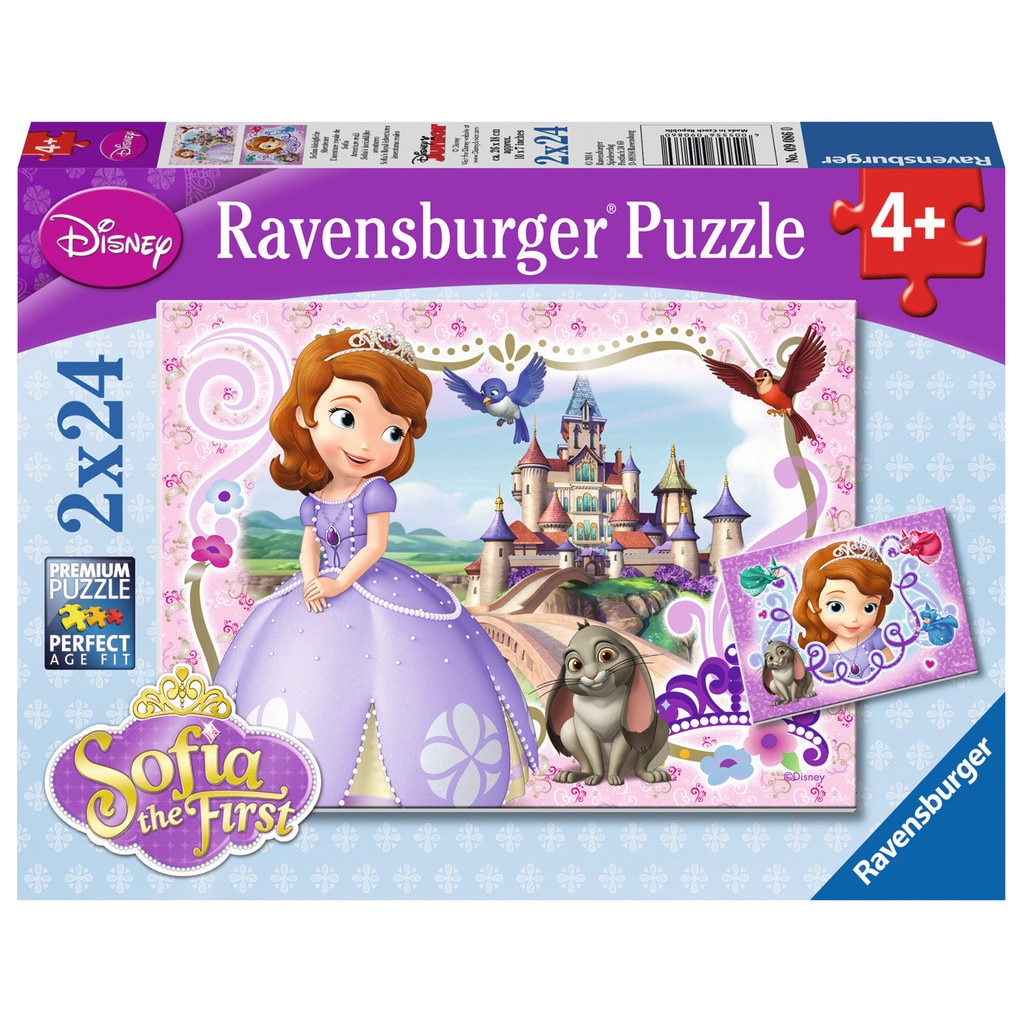Puzzle Ravensburger - Disney Sofia, 2 in 1, 2x24 piese