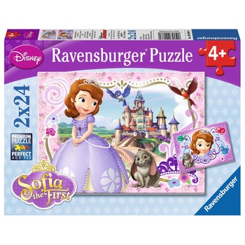 Puzzle Ravensburger - Disney Sofia, 2 in 1, 2x24 piese Puzzle Ravensburger - Disney Sofia, 2 in 1, 2x24 piese