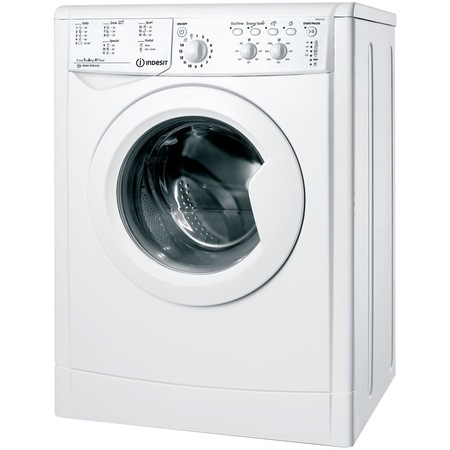 Masina de spalat rufe slim Indesit IWSC 61051 CECO EU, 6 kg, 1000 rpm, Clasa A+, Alb