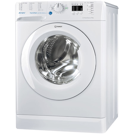 Masina de spalat rufe Slim Indesit BWSA 71052 W EU, 7 kg, 1000 rpm, Clasa A++, Alb