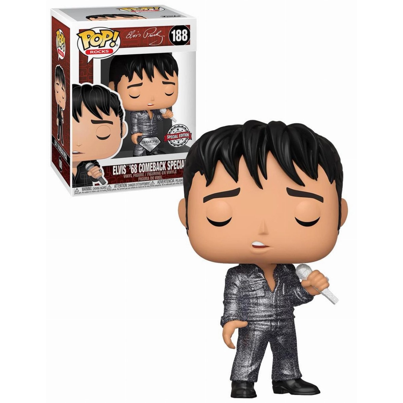 Figurina Funko POP, Elvis Presley 68, Vinil, 3 ani+, 10cm