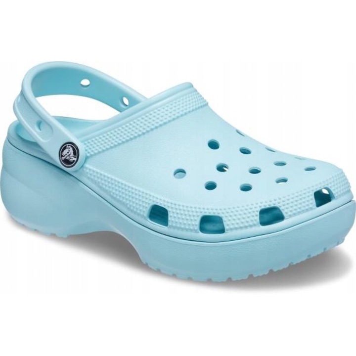 Дамско сабо на платформа Crocs, светло синьо