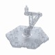 Baza de Afisare Gunpla Gundam Action Base, Bandai, compatibila cu modelele Gunpla la scara 1:144 si SD, Alb Transparent cu Sclipici