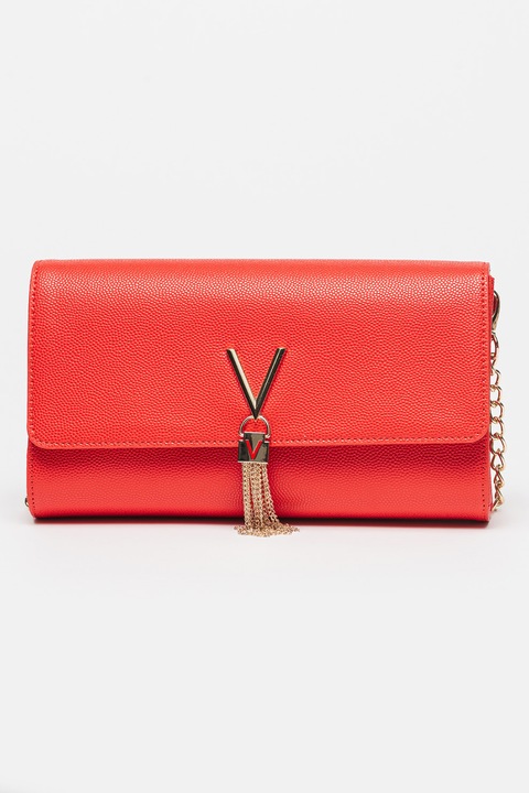 Valentino Bags, Geanta plic cu bareta din lant Divina, Rosu