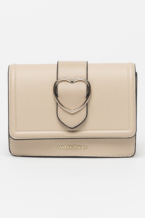 Valentino Bags, Geanta crossbody din piele ecologica Sery, Alb murdar