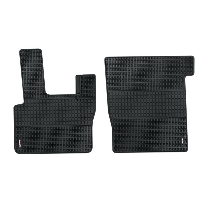 Set 2 covoare auto, Lampa, Daf, Cauciuc, Negru