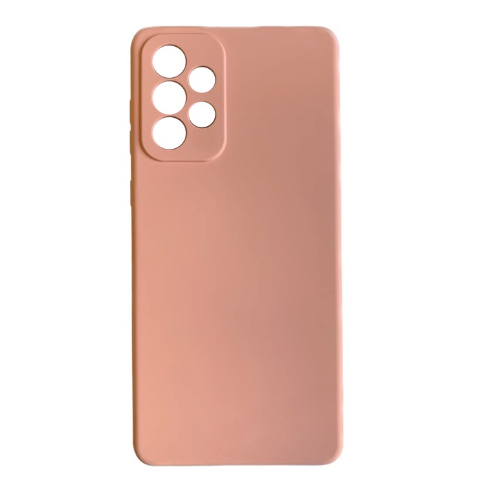 Кейс съвместим с Samsung A73 NEW Liquid Silicone с розова микрофибърна вътрешност