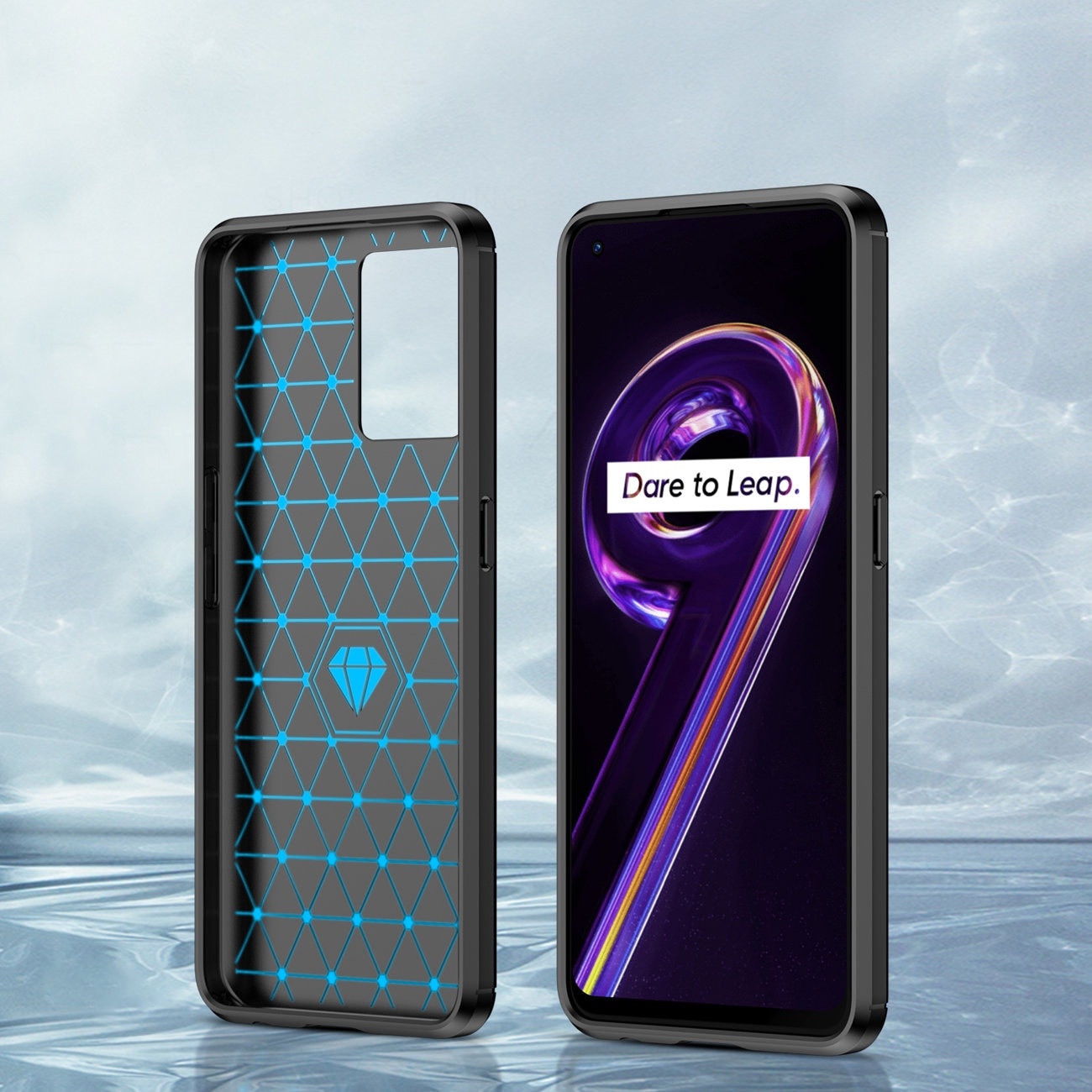 Carcasa Flexible Carbon compatibila cu Realme 9 Pro Plus Black