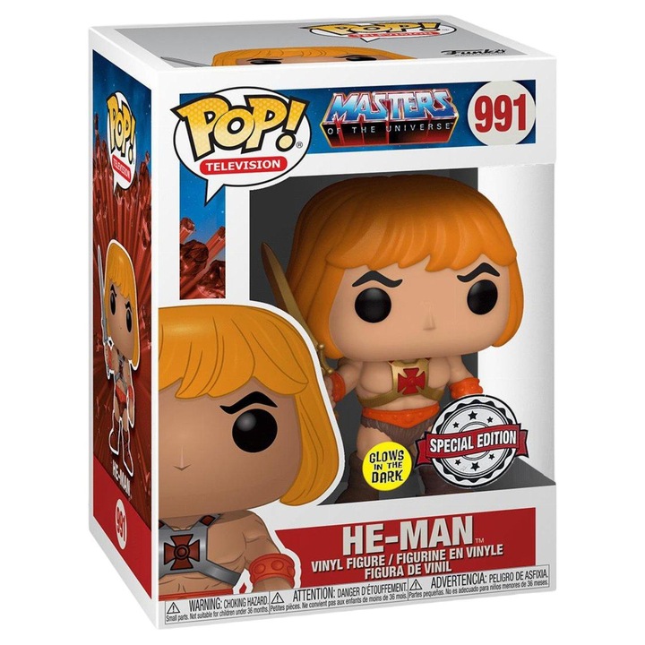 Фигурка Masters of the Universe, He-Man, Funko POP, 10 см, Многоцветни