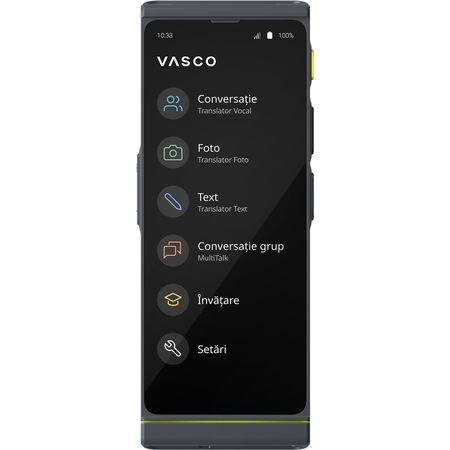 Traducator electronic voce, text, fotografii Vasco Translator V4, 108 limbi, Stone Gray