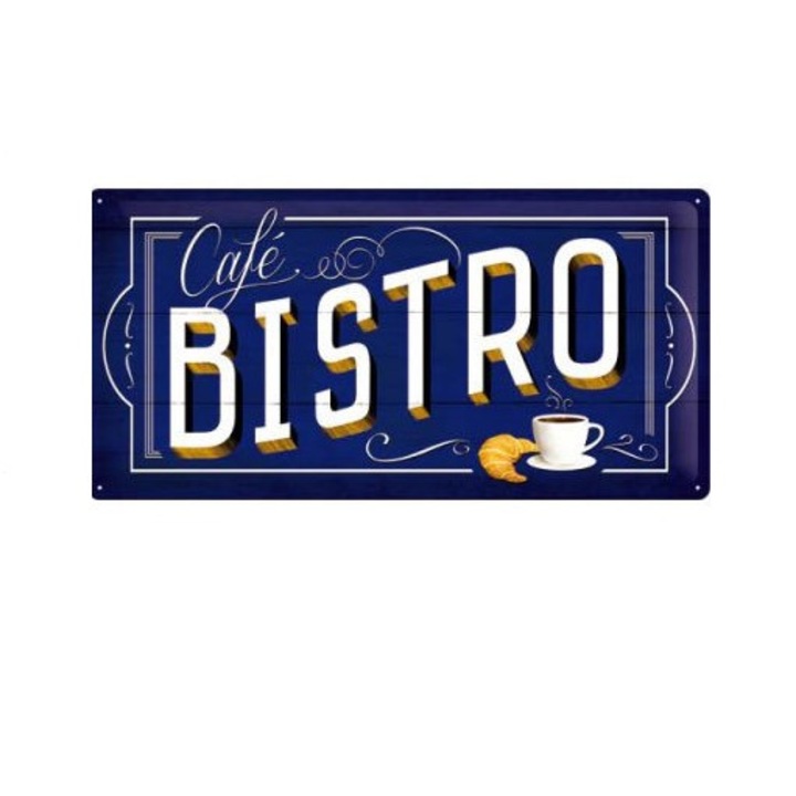 Semn metalic Bistro, Nostalgic Art, Multicolor