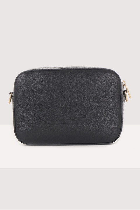 COCCINELLE, Geanta crossbody de piele cu barera detasabila Beat Soft, Auriu, Negru