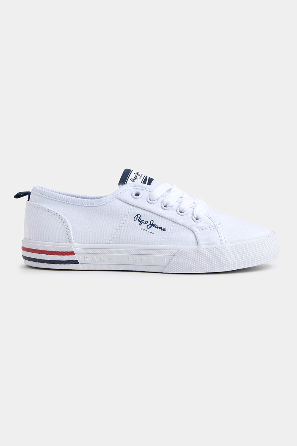 Pepe Jeans London, Tenisi cu varf rotund, Alb, 34 EU
