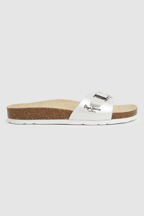 Pepe Jeans London, Csatos papucs, Fehér, 37