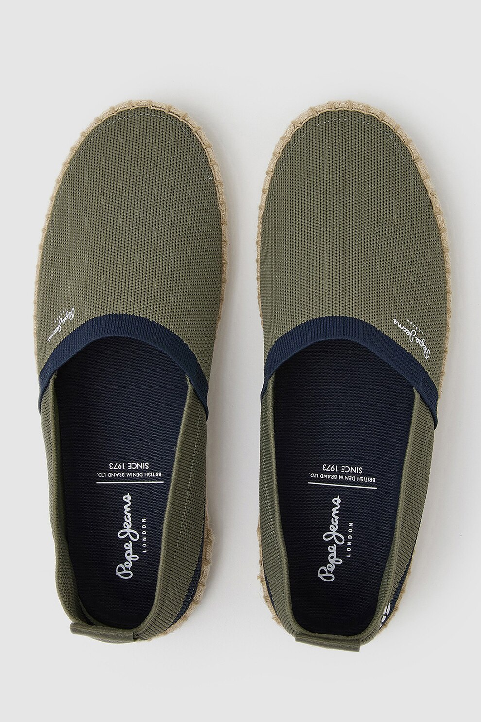 Pepe Jeans London Espadrile cu logo Verde militar