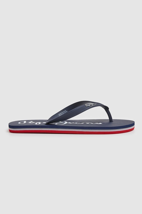 Pepe Jeans London, Чехли с лого, Тъмносин