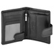 Мъжки портфейл Koruma SM-904CPBL2, Естествена кожа, Защита на безконтактни карти RFID, Carbon Черен