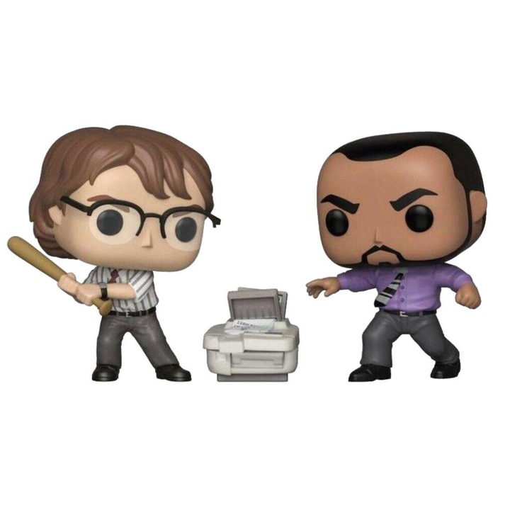 Set 2 figurine Office Space - Michael Bolton and Samir, Funko POP, 10 cm, Multicolor