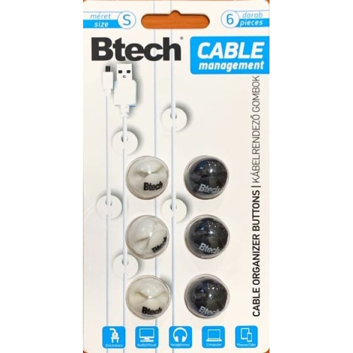 Btech BCM-100 Kábelrendező gombok