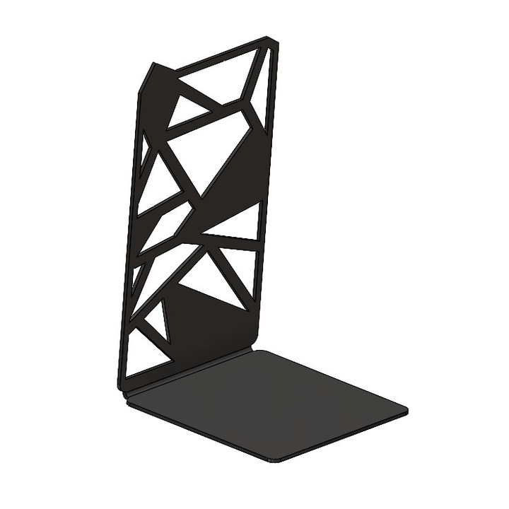 Suport de carte Shapes, Otel, 180 x 110 mm, Negru mat