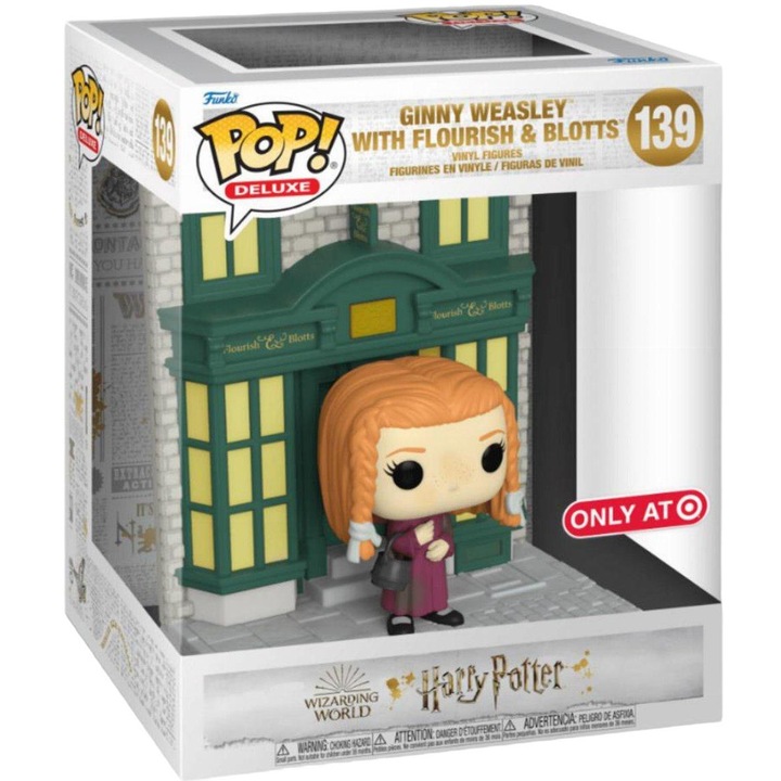 Figurina Harry Potter: Diagon Alley Assemble, Funko POP, Flourish & Blotts Storefront with Ginny, 15 cm, Multicolor