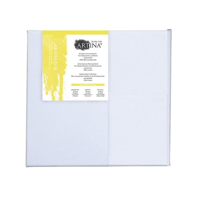 Платно за рисуване Artina, Akademie malkarton 100% Памук, 10х20см, Бял