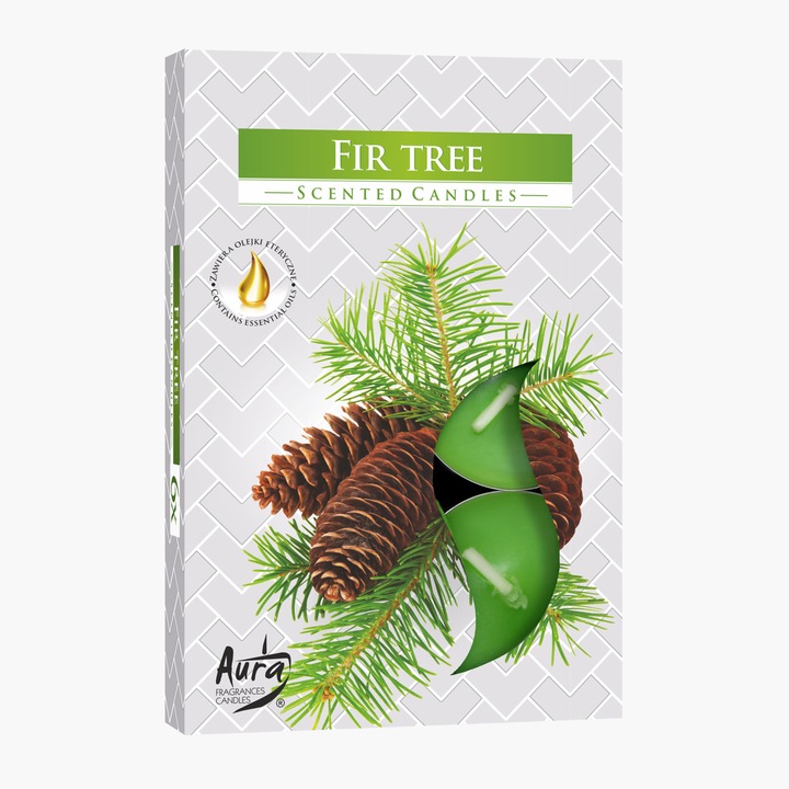 Свещ за хапчета с аромат на ела и портокал Bispol