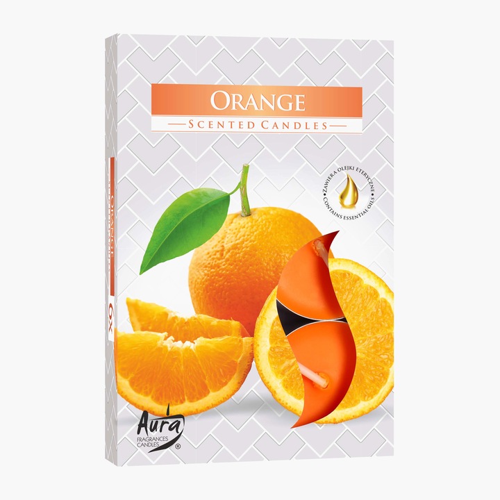 Свещ за хапчета Bispol с аромат на портокал