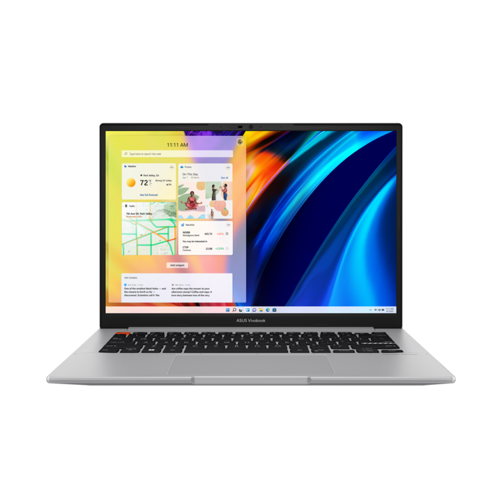 Лаптоп Asus VivoBook S M3402QA-KM118 14" WQ+ 90Hz OLED, AMD Ryzen 7 R7-5800H, 8GB, 512GB SSD, AMD Radeon Graphics, EFI Shell, унгарска клавиатура, сив