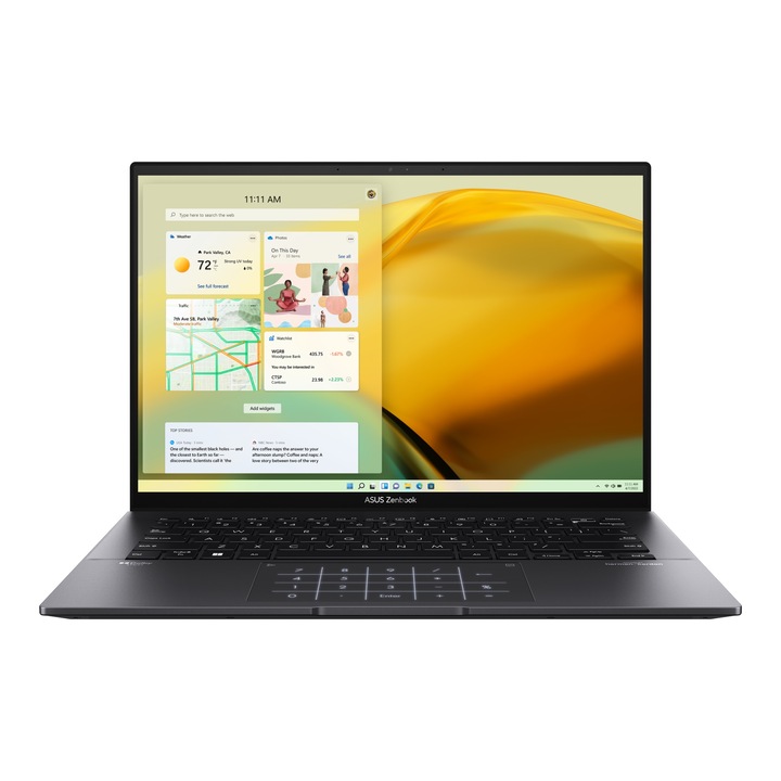 Asus ZenBook UM3402YA-KM226 14" 2,8K OLED laptop, AMD Ryzen 5 5625U, 16GB, 512GB M.2, AMD Radeon Graphics, EFI Shell, Magyar billentyűzet, Fekete