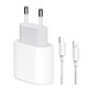 Set Incarcator 20 W, Compatibil cu Apple, Port USB-C, Fast Charging, si cablu de la USB-C la Lightning, Lungime 1M, Compatibil cu iPhone 11 / 11 Pro / 11 Pro Max / XS Max / XS / X / XR / 8 / 8 Plus, Alb