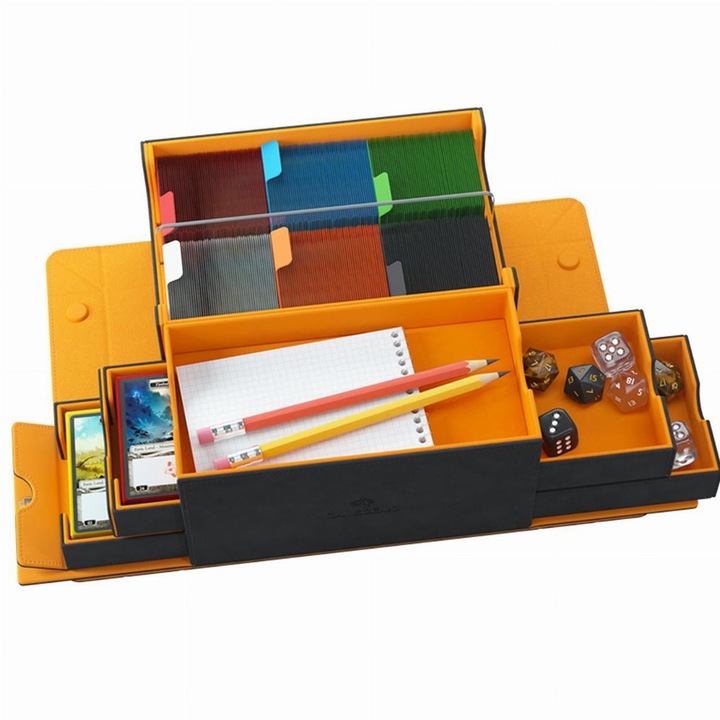 Cutie de Depozitare pentru Jocuri The Games' Lair 600+ , Gamegenic, Negru/Portocaliu