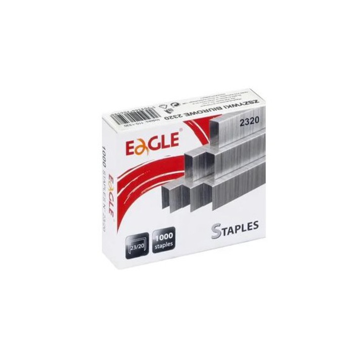 Capse pentru capsator, Eagle, 23/20, 1000 buc, Argintiu