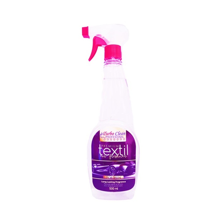 Odorizant camera si textile Turbo Clean Premium 500 ml For Men pe baza de alcool
