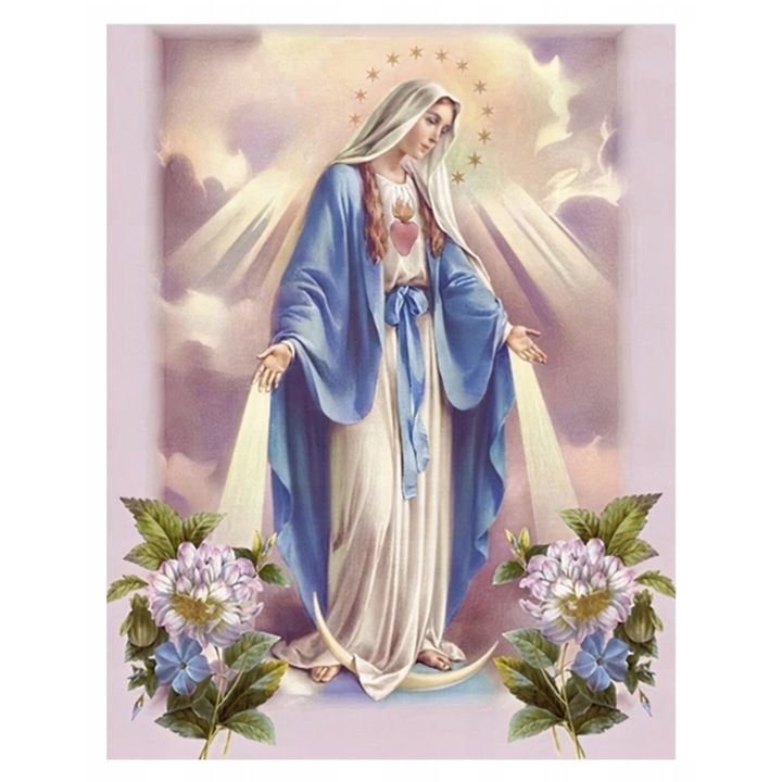 Set de broderie cu diamante 5d, pictura cu diamante, mozaic, model Icoana, 30x40cm