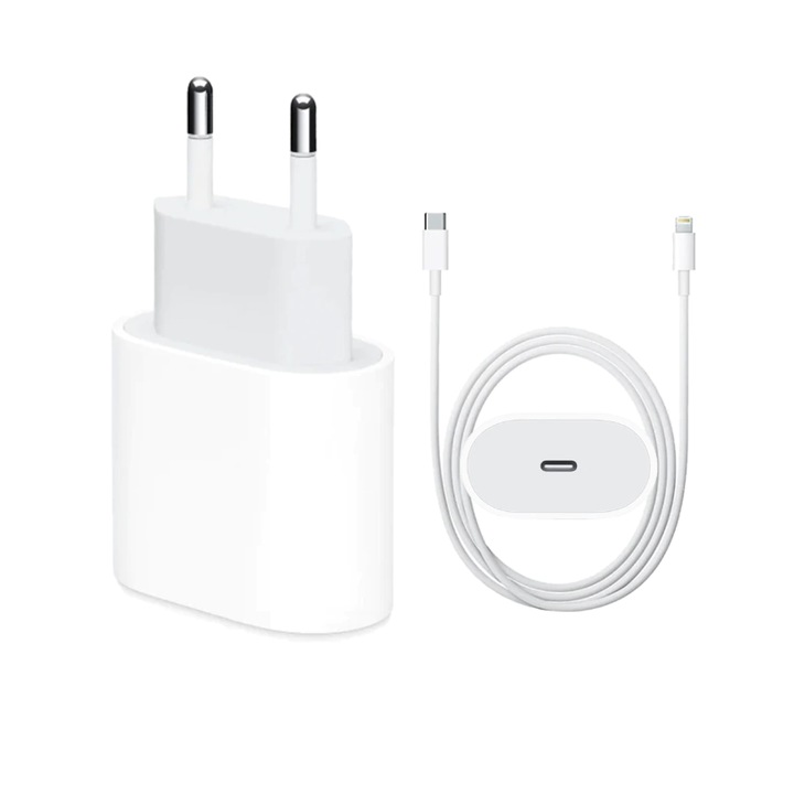 Зарядно устройство Fast Charge 20W и кабел за данни Fast Charge 1m за iPhone, блистер