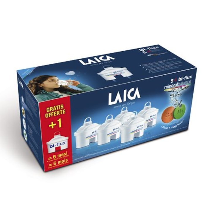 Laica Bi-Flux Mineral Balance 5 db+1 db ajándék vízszűrőbetét