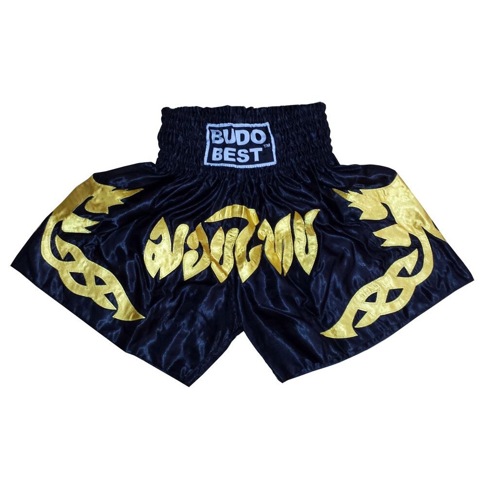Short MuayThai model S-1, Negru/auriu
