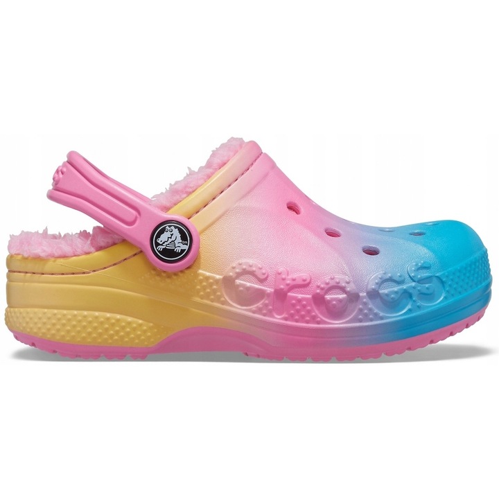 Saboti imblaniti copii Crocs, Cauciuc, Multicolor, 32.5
