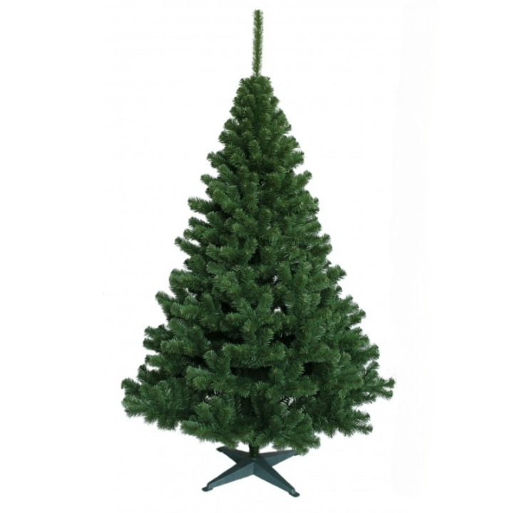 Brad de Craciun Artificial cu Aspect Natural, inaltime 150 cm, Verde, Suport Inclus