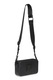 Steve Madden, Geanta crossbody de piele saffiano sintetica cu monograma Brisa, Negru