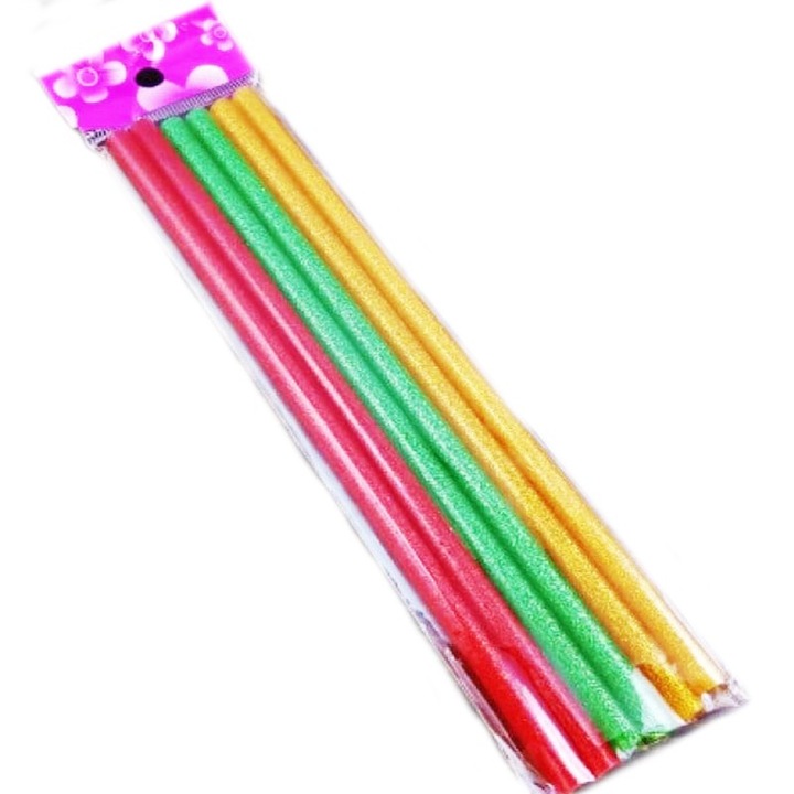 Set 6 batoane de silicon cu sclipici, PROCART, 7 mm, multicolore