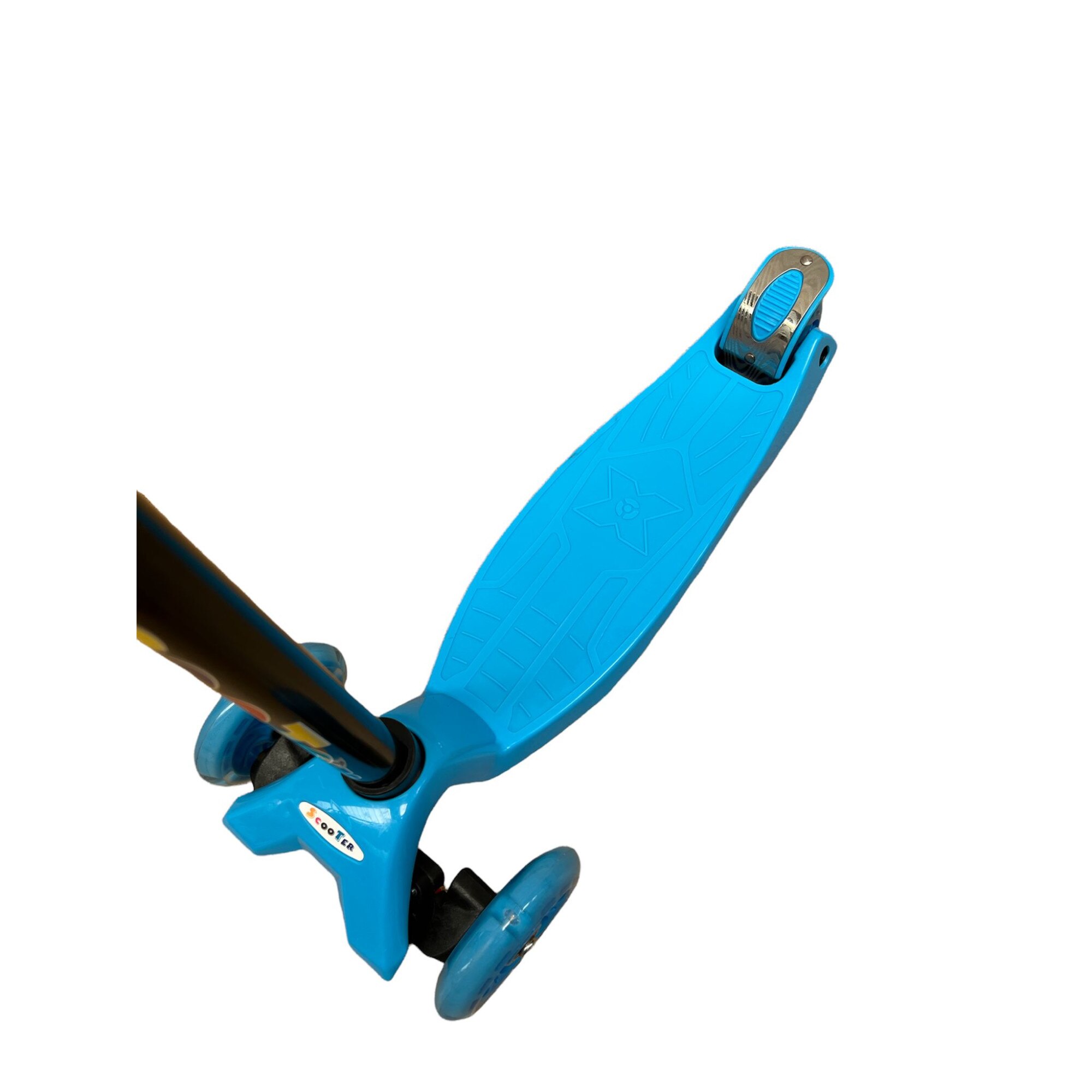 Детски скутер, KlaussTech, пластмасови колела, 3 колела, светещи предни ...