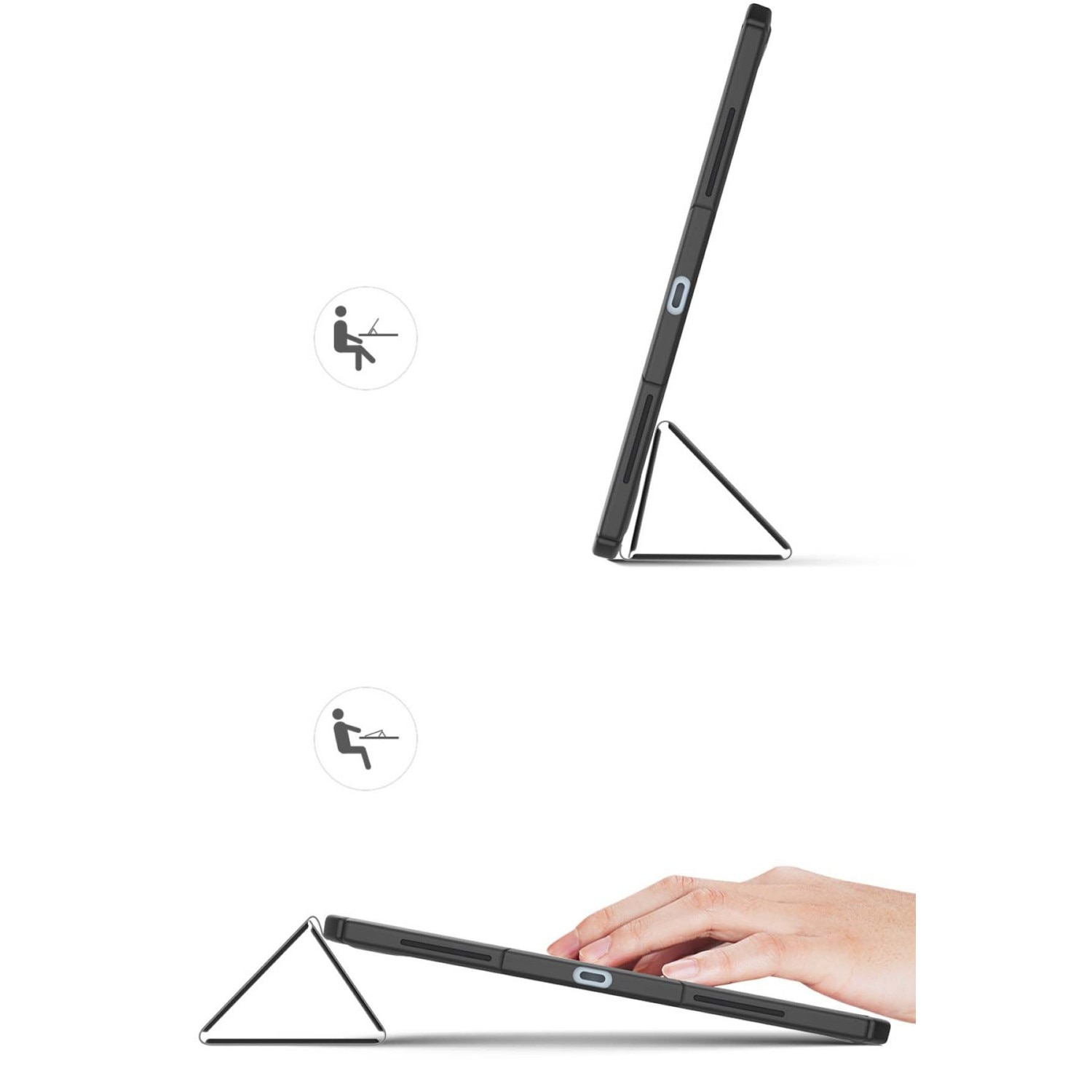 Husa pentru tableta Realme Pad Mini 8.7 inch, Sigloo, cu suport Smart Pen, Dux Ducis Toby, Negru