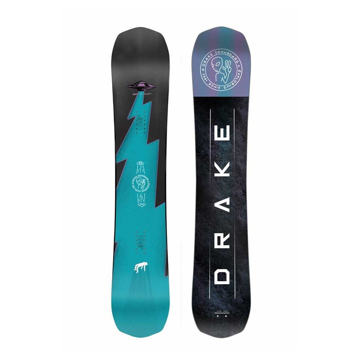 Placa Snowboard Drake League, Negru,159W cm