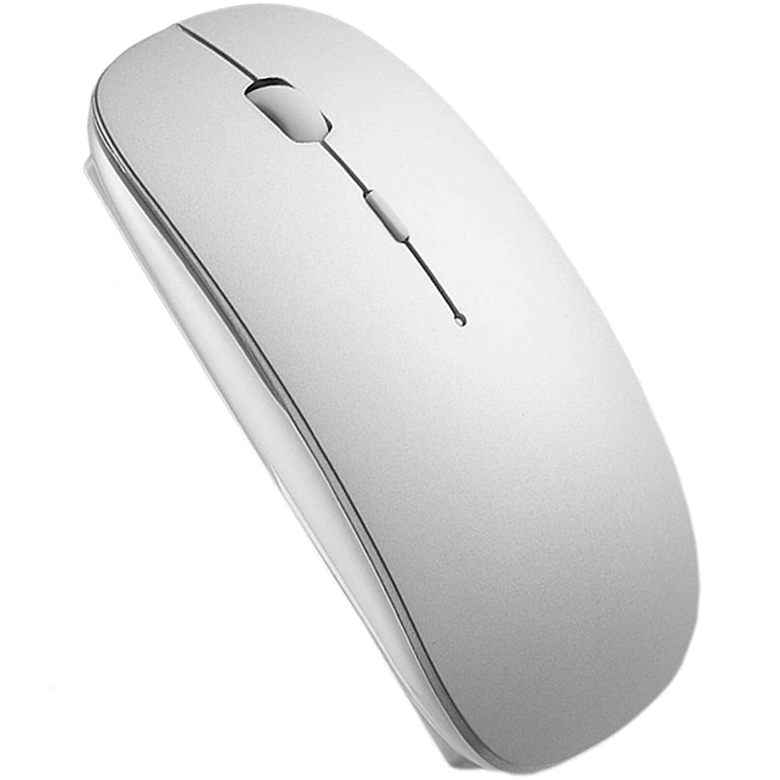 EasyULT Mouse Wireless Bluetooth 5.1 + 2.4GHz – Ricaricabile, 1600 DPI, Clic Silenzioso, Luci LED 7 Colori, Per PC/Mac/laptop, Sottile E Portatile
